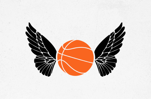 Basketball and Wing Svg Design