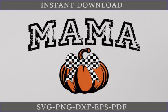 Mama Pumpkin SVG Coquette Bow SVG