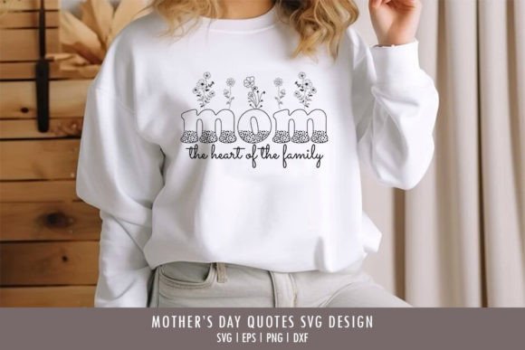 Mom the Heart of the Family - SVG Graphics and Crafts