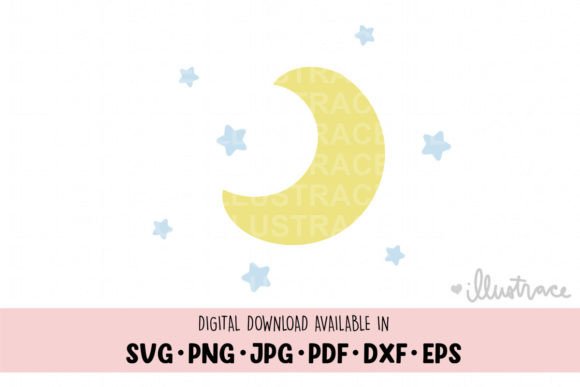 Moon and Stars Svg: Graphics for Crafts