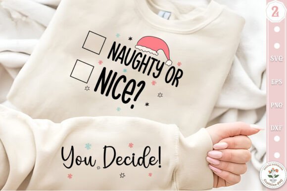 Naughty or Nice Christmas SVG Sleeve