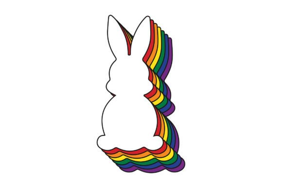 Pride Easter Bunny SVG Sublimation Graphics