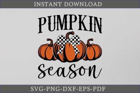 Pumpkin Season SVG Coquette Bow SVG File