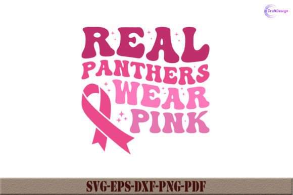 Real Panthers Wear Pink Retro Shirt SVG