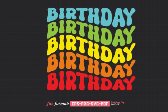 Retro Birthday SVG T-Shirt Design: Graphics & Crafts