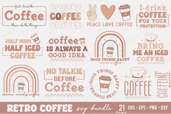 Retro Coffee SVG Design Bundle
