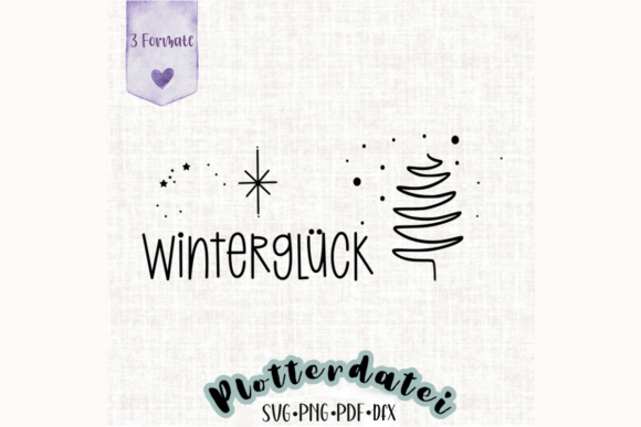 Winterglück Plotterdatei Svg Deutsch