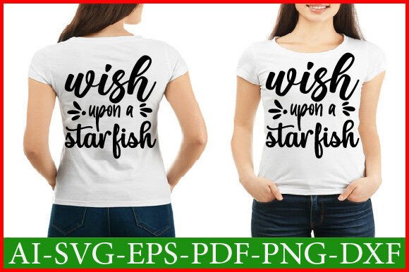 Wish Upon a Starfish Svg Design: Graphics for Crafts